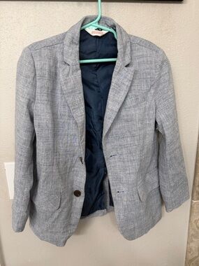 Light Gray boys Linen-Blend Blazer - Unbranded